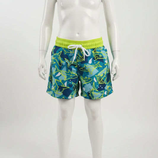 Blue/green Floatimini Shark Swim trunks, 3T B