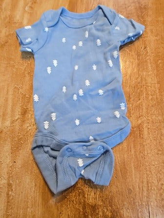 Blue Wonder nation Tree onesie, NB B