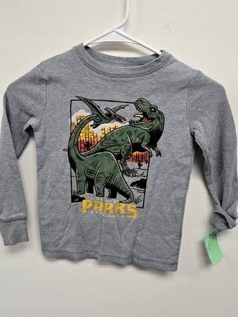 Grey Dino Jumping Bean Longsleeve Shirt, 5T B