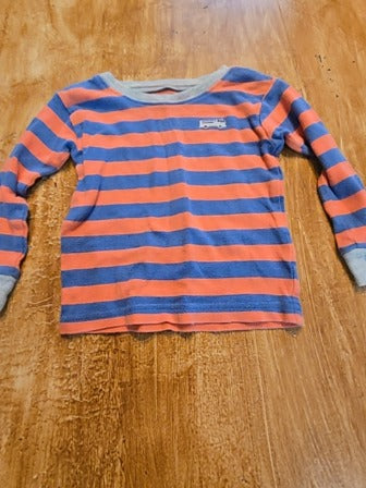 Orange/blue Carters 2 piece pjs, 12M B