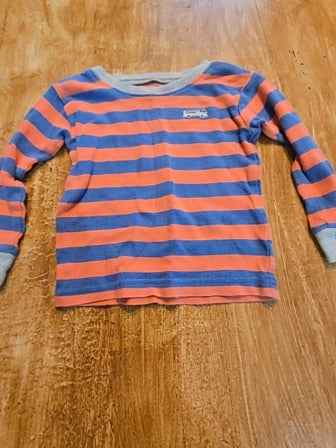 Orange/blue Carters 2 piece pjs, 12M B
