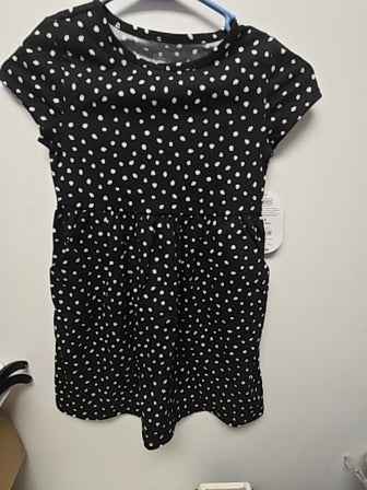 Black polka dots Wonder nation Dress, 6 G
