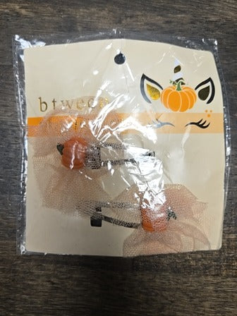 Orange Pumpkin Btween Hair Bows