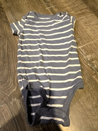 Grey/white stripe Just one you Onesie, 9M B