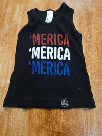 Black American apparel Merica tank top, 12M B