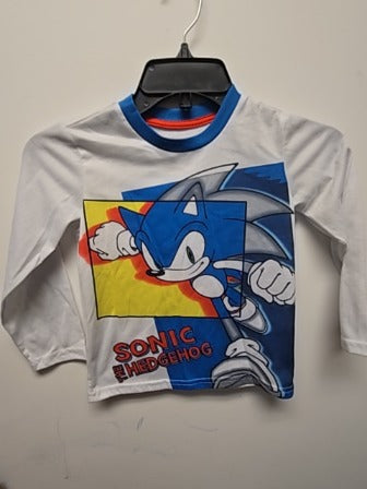 White/blue Sonic Sonic 2 piece pj, 4T B