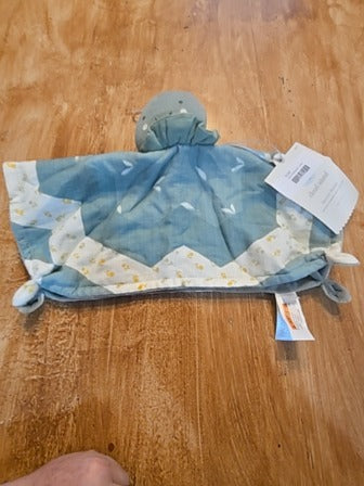 Green/white Cloud island Security blanket