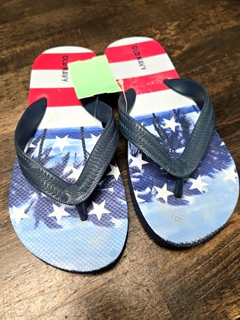 Red/White/Blue Old Navy Flip Flops, 1Y B