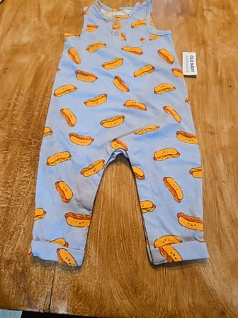 Blue Old navy Tank top hot dog one piece, 6M B