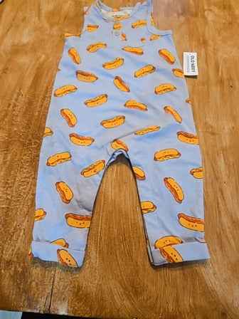 Blue Old navy Tank top hot dog one piece, 6M B