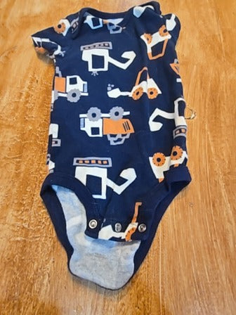 Blue Carters Digger onesie, 6M B