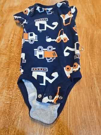 Blue Carters Digger onesie, 6M B