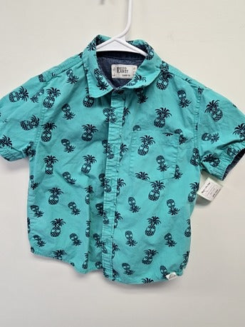 Blue/Navy Pineapple Free Planet Button Up, 6 B