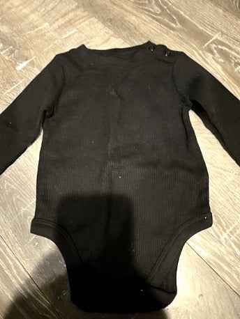 Black Garanimals LS Onesie, 3M B