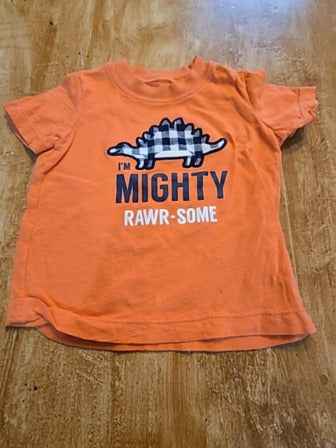 Orange Carters Mighty rawr some shirt, 12M B
