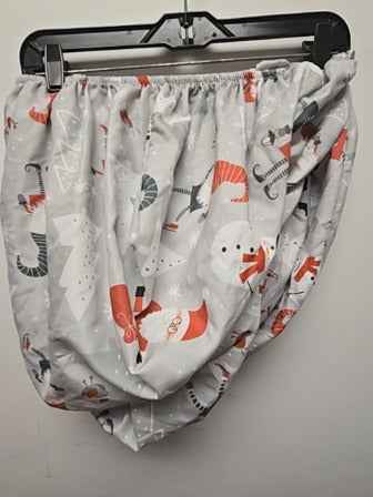Grey  Christmas crib sheet