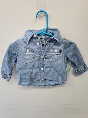 Blue OshKosh Longsleeve Button Up, 6M G