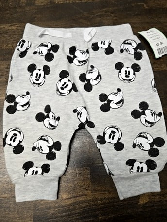Grey Mickey Disney Pants, NB B