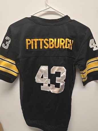 Black/yellow Pittsburgh sportswear Steelers jersey, 10 B