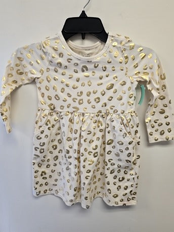 White/Gold Cheetah Garanimals Dress, 4T G
