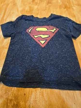 Grey Superman Superman t shirt, 4T B