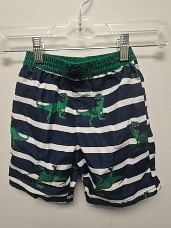 Blue/white stripe Wonder Nation Dinosaur swim trunks, 3T B