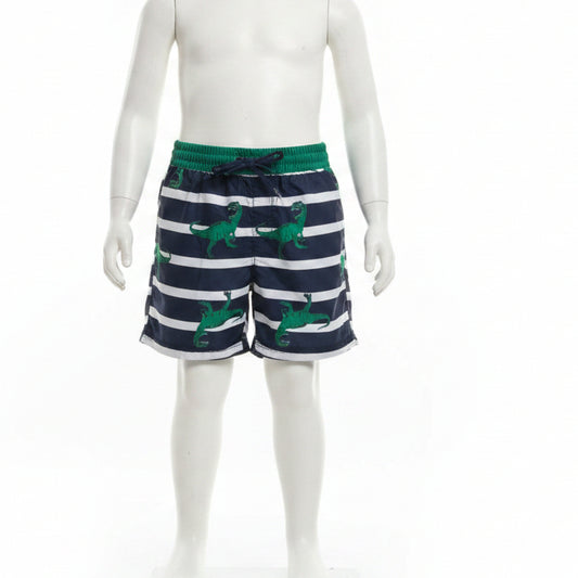 Blue/white stripe Wonder Nation Dinosaur swim trunks, 3T B
