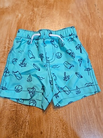 Blue/ green Carters Swimmer in training 2 piece set, 9M B