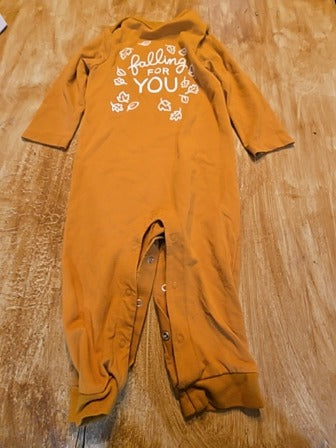 Orange Cat & Jack Falling for you Long sleeve one piece, 12M B
