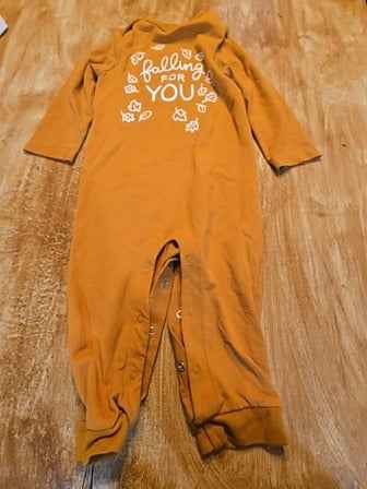 Orange Cat & Jack Falling for you Long sleeve one piece, 12M B