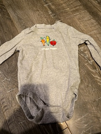 Grey Wonder nation Longsleeve onesie, 6M B