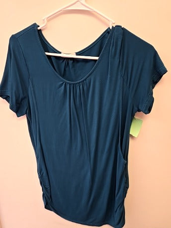Blue Ekouaer Nursing Shirt, Medium
