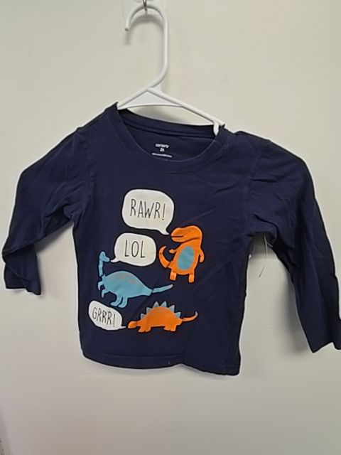 Navy Dino Carters Longsleeve Shirt, 2T B