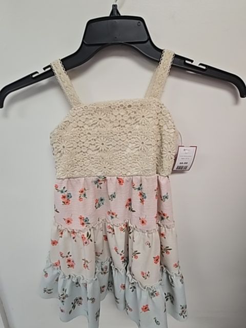 Tan/Pink/Blue Flower Berkley Jensen Dress, 5T G