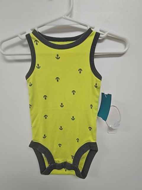 Green/Grey Anchor Carters Tank Top Onesie, 3M B