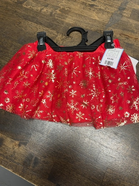 red Holiday Time Snowflake Skirt, 12M G