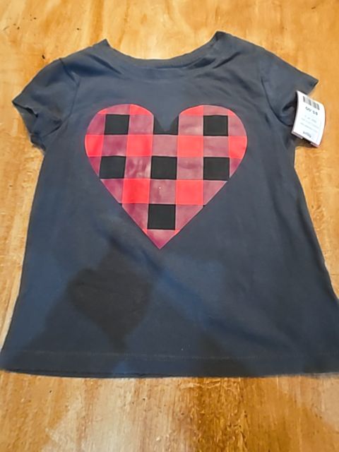 Grey/Red Heart Cat & Jack Shirt, 4T G