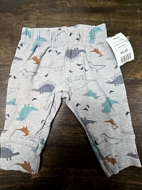 Grey/Blue Dino Carters Pants, NB B
