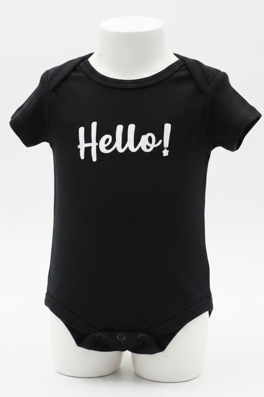 Black/White Hello Garanimals Onesie, NB B