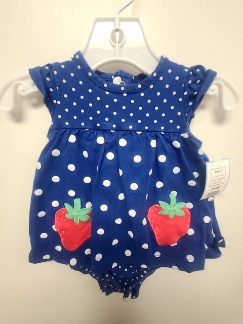 Blue Strawberry Carters Dress, 3M G