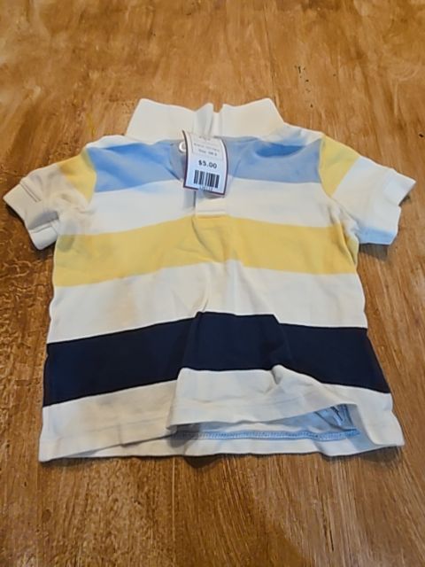 Cream/Blue/Yellow Old Navy Polo, 6M B