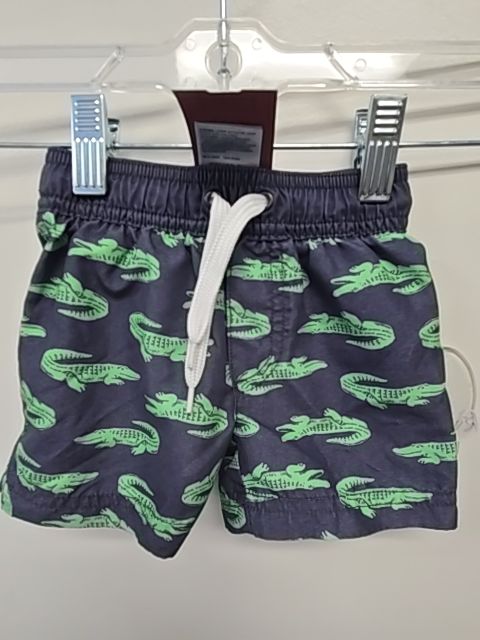 Navy/Green Alligator Carters Swim Trunks, 6M B