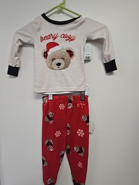 Cream/Black/Red Dearfoams Pjs, 3T B