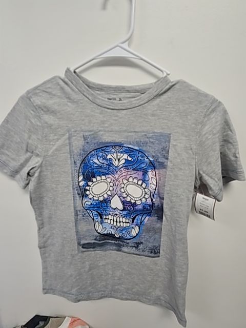 Brey/Blue/Purple Skull Gap Shirt, 10 B