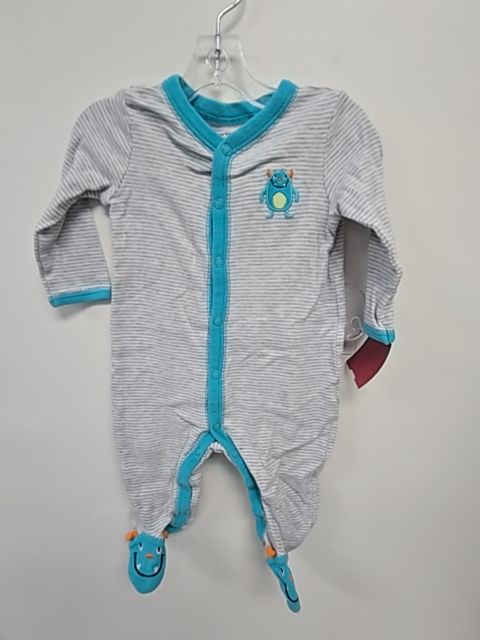 Grey/Blue Monster Carters Sleeper, 6M B