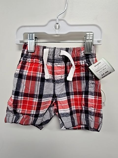 Red/Grey/Navy/White Gymboree Shorts, 6M B