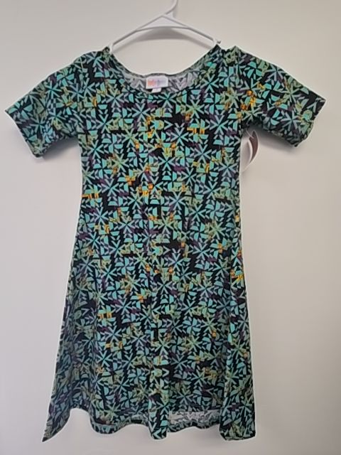 Green/Purple/Black Lularoe Dress, 8 G