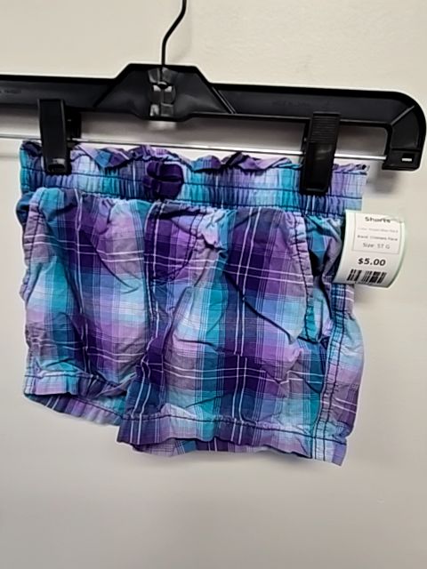 Purple/Blue Plaid Childrens Place Shorts, 5T G