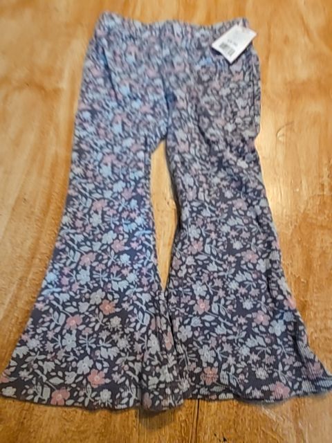 Grey/Blue/Pink Flowers Jessica Simpson Pants, 4T G