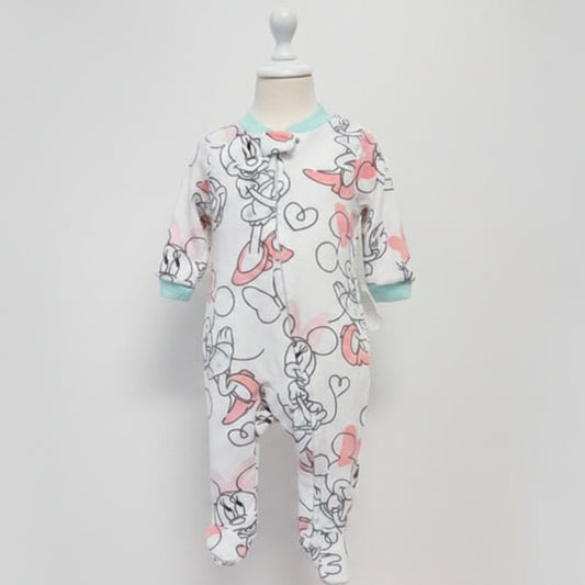 Pink/Blue/White Minnie Disney Sleeper, NB G